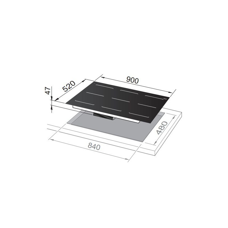 De’Longhi SLI 905 plaque Noir Intégré (placement) 90 cm Plaque avec zone à induction 5 zone(s)