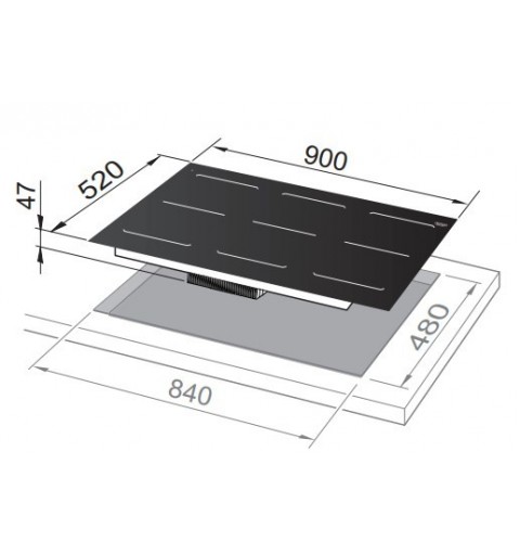 De’Longhi SLI 905 hob Black Built-in 90 cm Zone induction hob 5 zone(s)