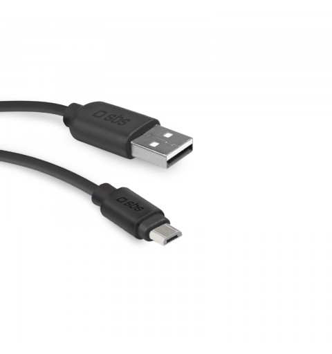 SBS TECABLEMICRO2K câble USB 2 m USB 2.0 USB A Micro-USB B Noir
