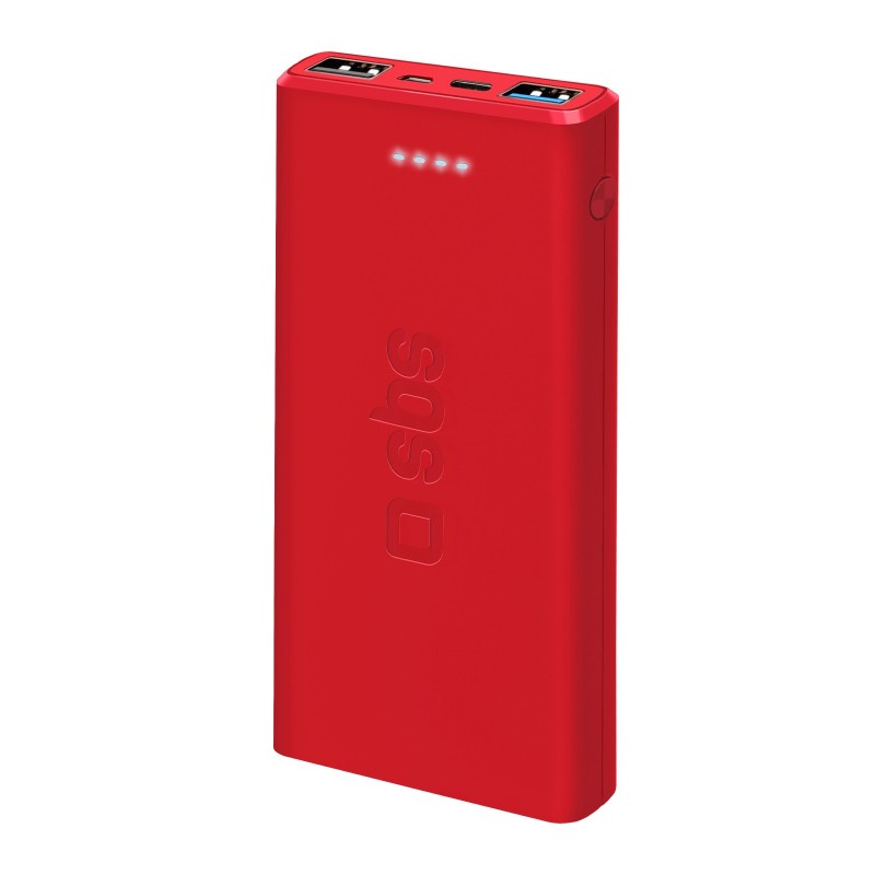 SBS TTBB10000FASTR banque d'alimentation électrique Lithium Polymère (LiPo) 10000 mAh Rouge