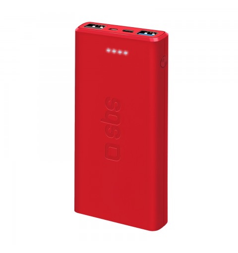 SBS TTBB10000FASTR Akkuladegerät Lithium Polymer (LiPo) 10000 mAh Rot