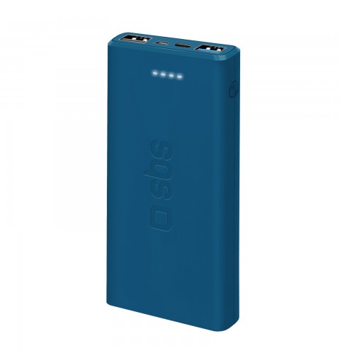 SBS TTBB10000FASTA batteria portatile Polimeri di litio (LiPo) 10000 mAh Ciano