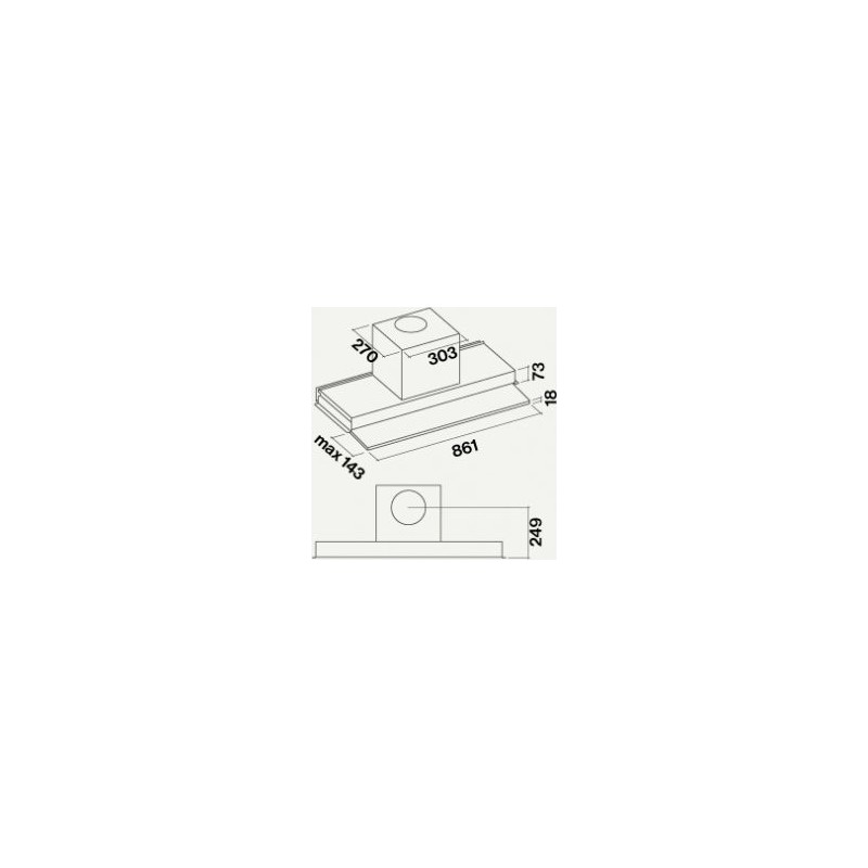 Falmec Move Eingebaut Schwarz 800 m³ h B