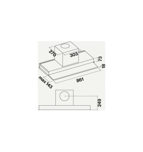 Falmec Move Eingebaut Schwarz 800 m³ h B