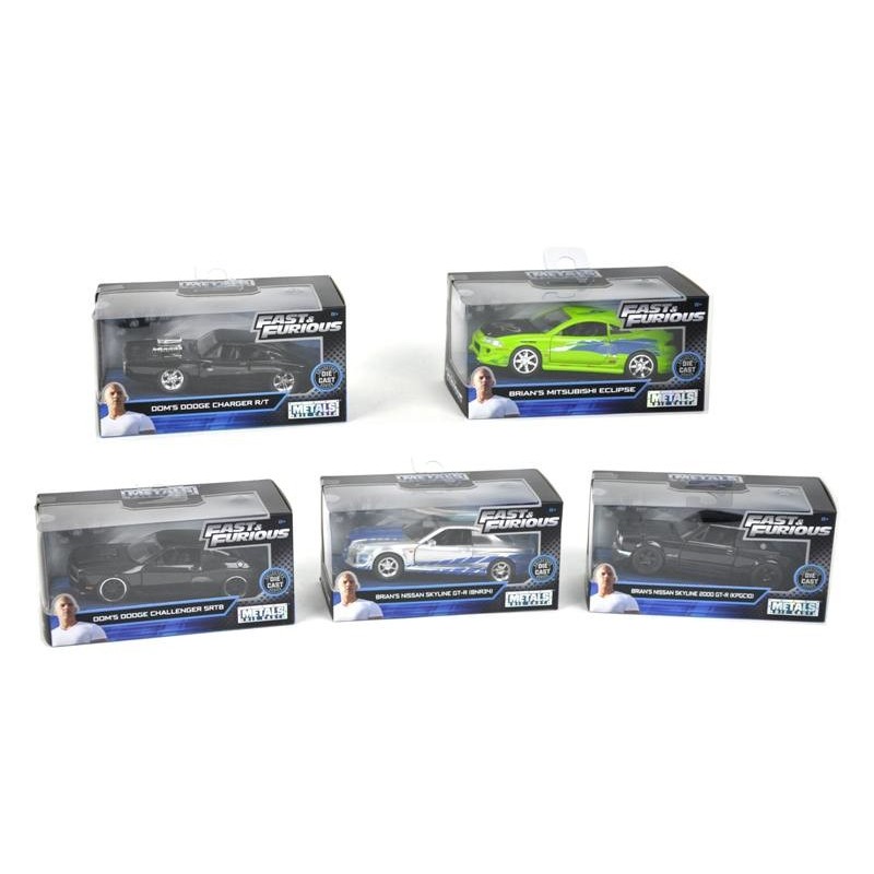 Simba Fast And Furious Auto Scala 1 32 In Display Die-Cast, Funzionamento A Ruota Libera, Parti Apribili 6 Asst.