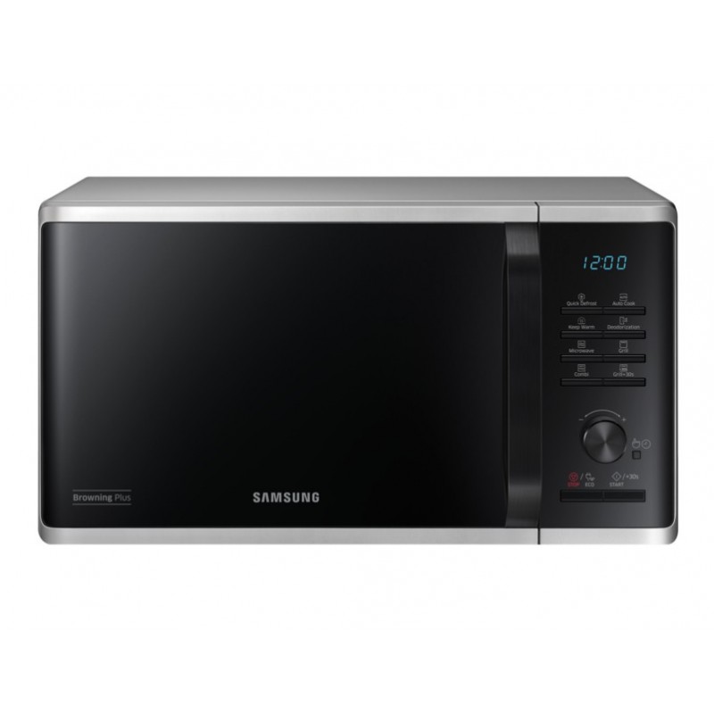 Samsung MG23K3515AS forno a microonde Superficie piana Microonde con grill 23 L 800 W Nero, Argento