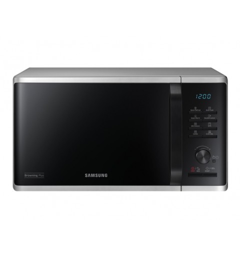 Samsung MG23K3515AS forno a microonde Superficie piana Microonde con grill 23 L 800 W Nero, Argento