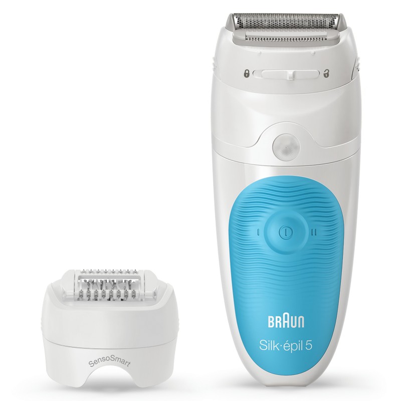 Braun Silk-épil 5 SES 5-605 28 pinzette Blu, Bianco