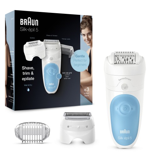 Braun Silk-épil 5 SES 5-605 28 pinzas Azul, Blanco