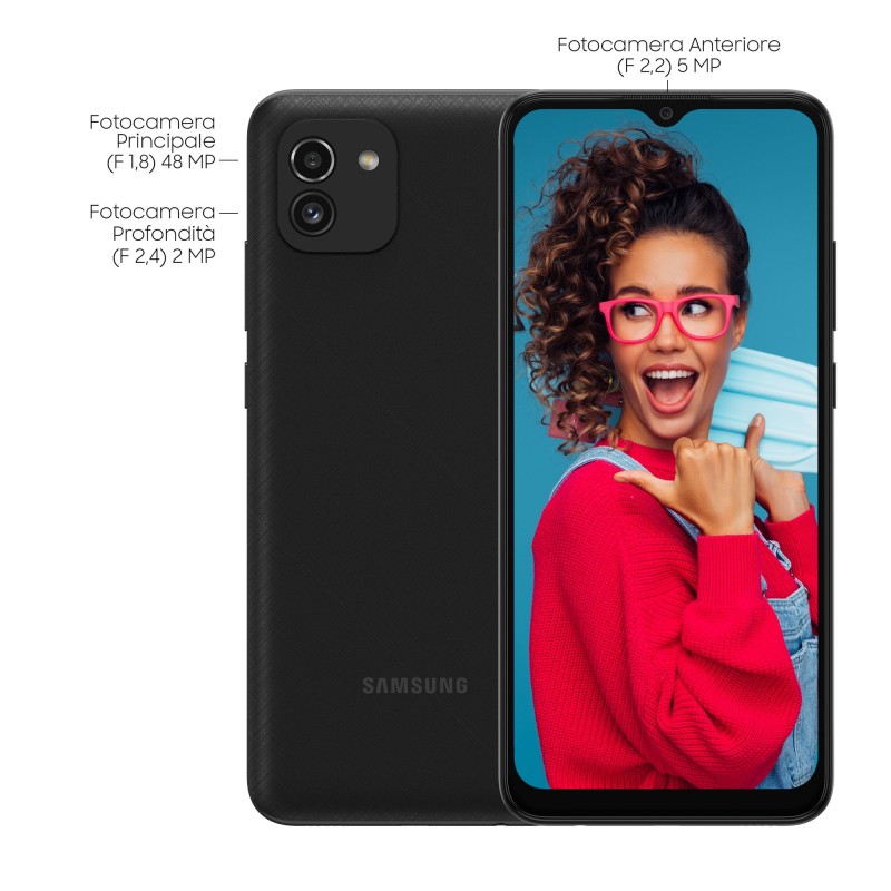 Samsung Galaxy A03 SM-A035G DSN 16,5 cm (6.5") SIM doble Android 11 4G Micro-USB B 64 GB 5000 mAh Negro
