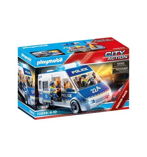 Playmobil City Action Polizei-Mannschaftswagen mit Licht und Sound