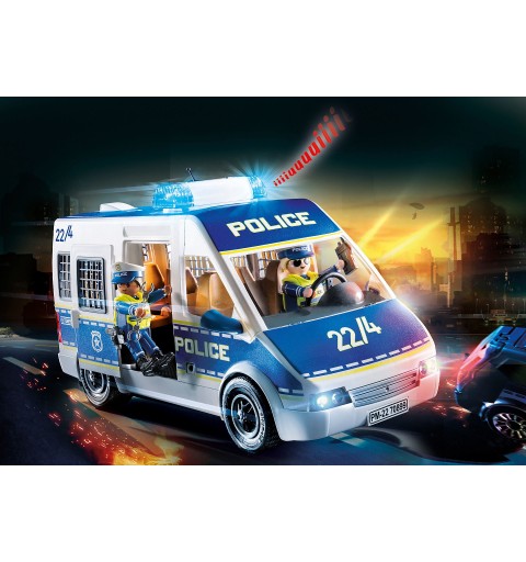 Playmobil City Action Polizei-Mannschaftswagen mit Licht und Sound