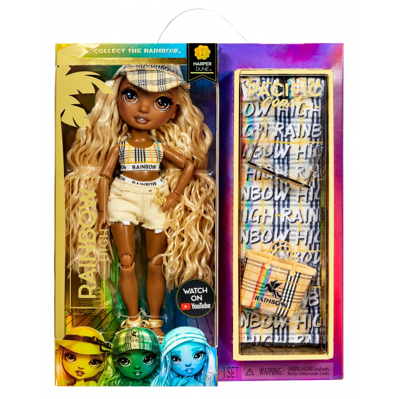 Rainbow High Pacific Coast Fashion Doll- Harper Dune (Sand)