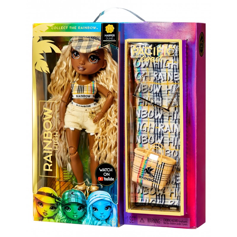 Rainbow High Pacific Coast Fashion Doll- Harper Dune (Sand)