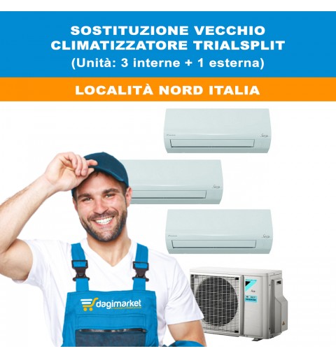 Servizio Di Installazione Con Predisposizione Esistente Climatizzatore Condizionatore Trial Split - Località NORD ITALIA