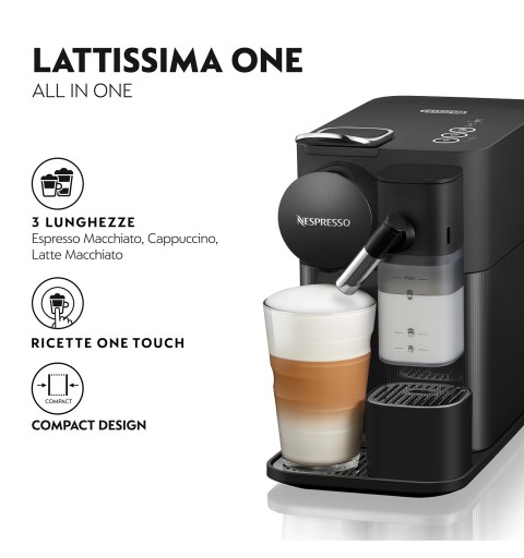 De’Longhi Lattissima One Nespresso Entièrement automatique Machine à expresso 1 L