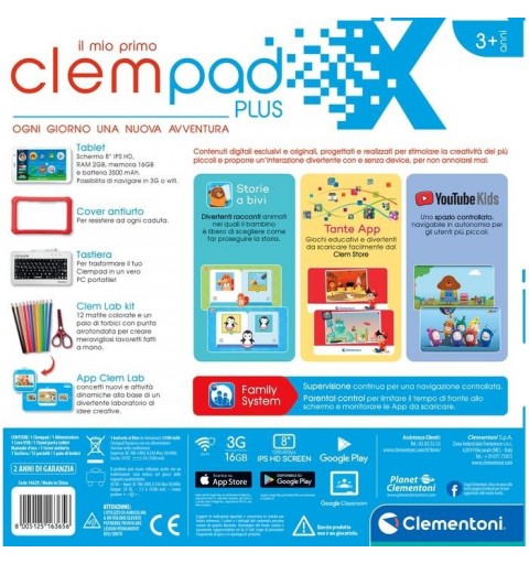 Clementoni 16629 tablette pour enfant 16 Go Wifi Blanc