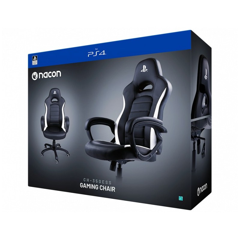 NACON PCCH-350 Silla para videojuegos universal Asiento acolchado Negro, Blanco