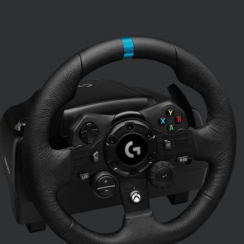 Logitech G G923 Racing Wheel and Pedals for Xbox X|S, Xbox One and PC Nero USB Sterzo + Pedali PC, Xbox 360