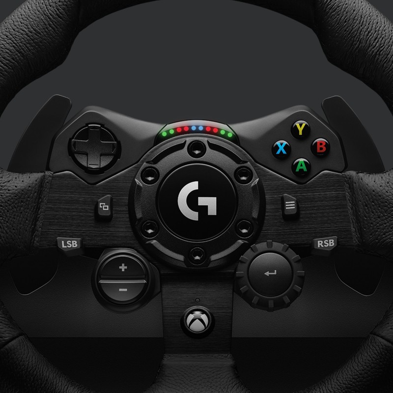 Logitech G G923 Racing Wheel and Pedals for Xbox X|S, Xbox One and PC Negro USB Volante + Pedales PC, Xbox 360