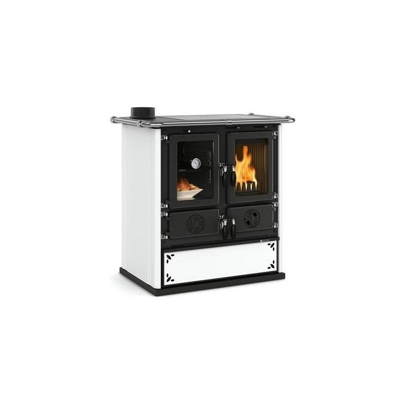 Cucina legna Nordica Rosetta Sinistra BII Steel Bianco Puntinato 70131 Cucina legna Nordica Rosetta Sinistra BII Steel Bianco Puntinato 70131