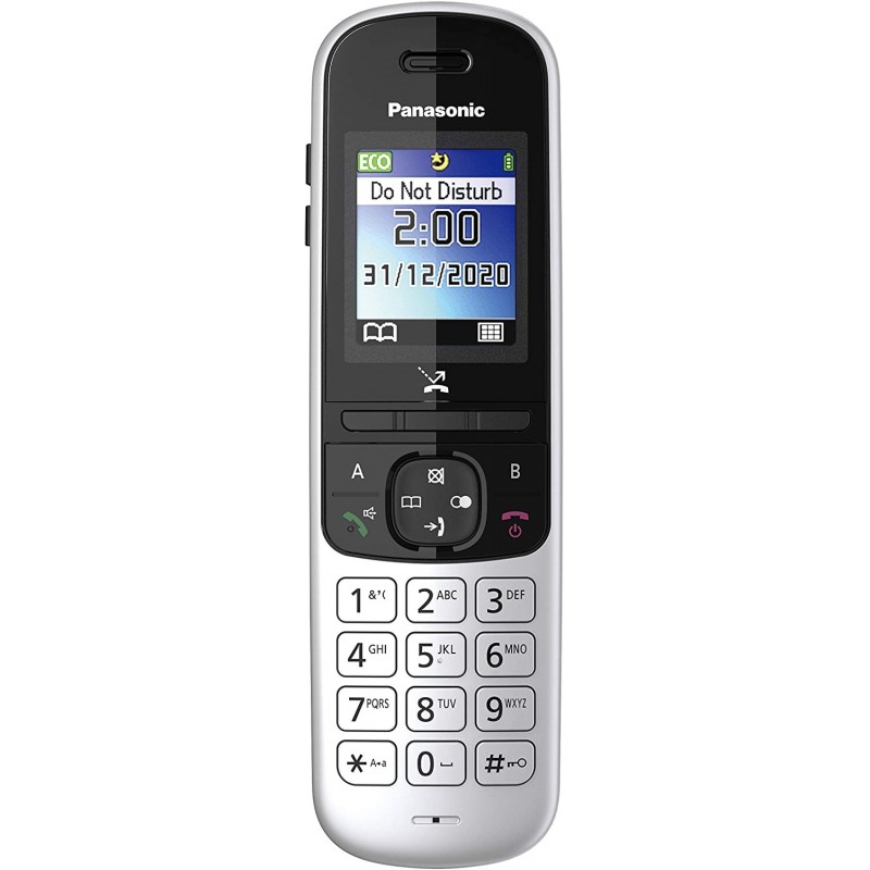 Panasonic KX-TGH710 Téléphone DECT Identification de l'appelant Noir, Argent