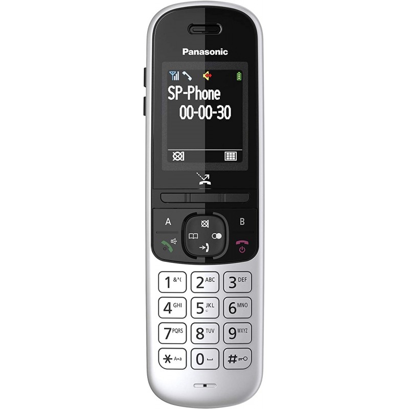 Panasonic KX-TGH710 Téléphone DECT Identification de l'appelant Noir, Argent