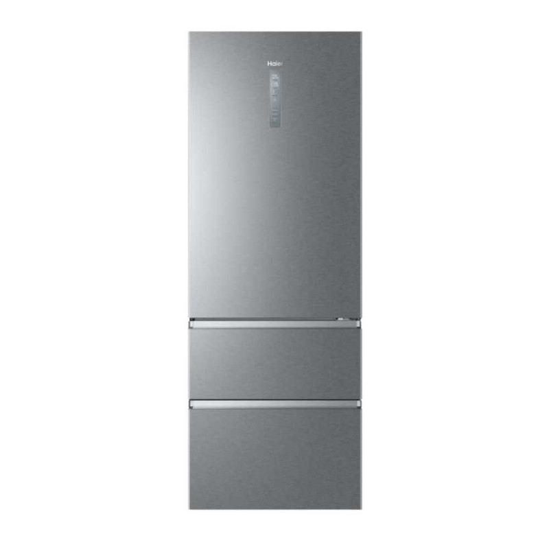 Haier 3D 70 Serie 5 A3FE744CPJ fridge-freezer Freestanding 483 L E Platinum, Stainless steel