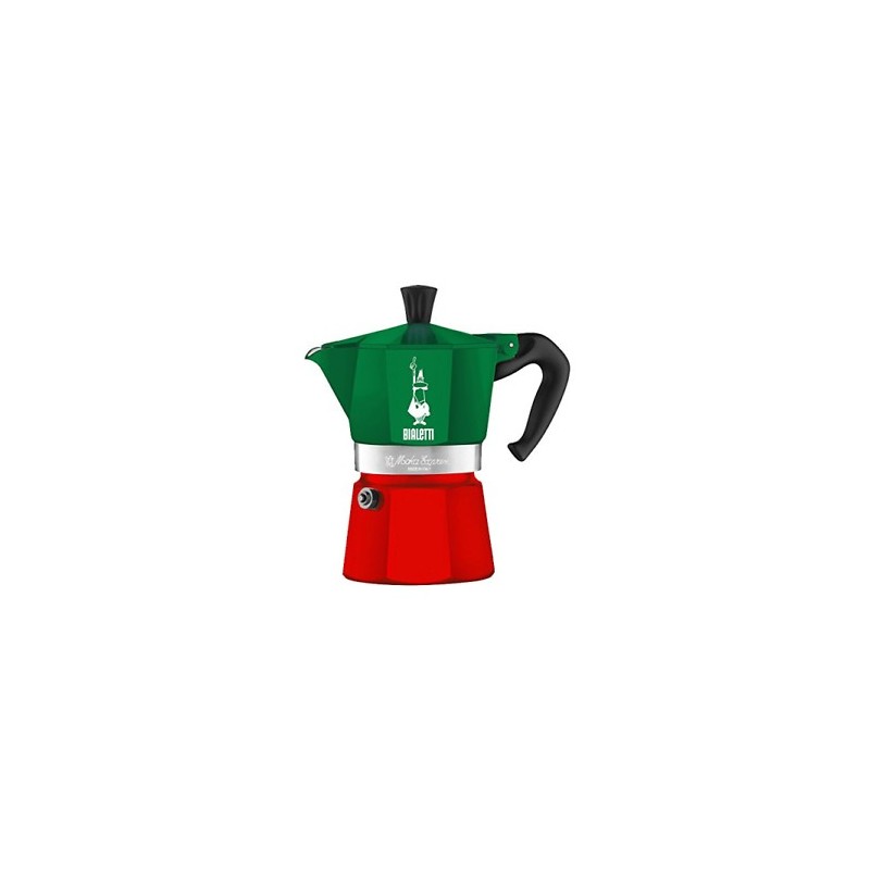 Bialetti 0005322 Manuelle Kaffeemaschine Mokka-Kanne 0,13 l Grün, Rot