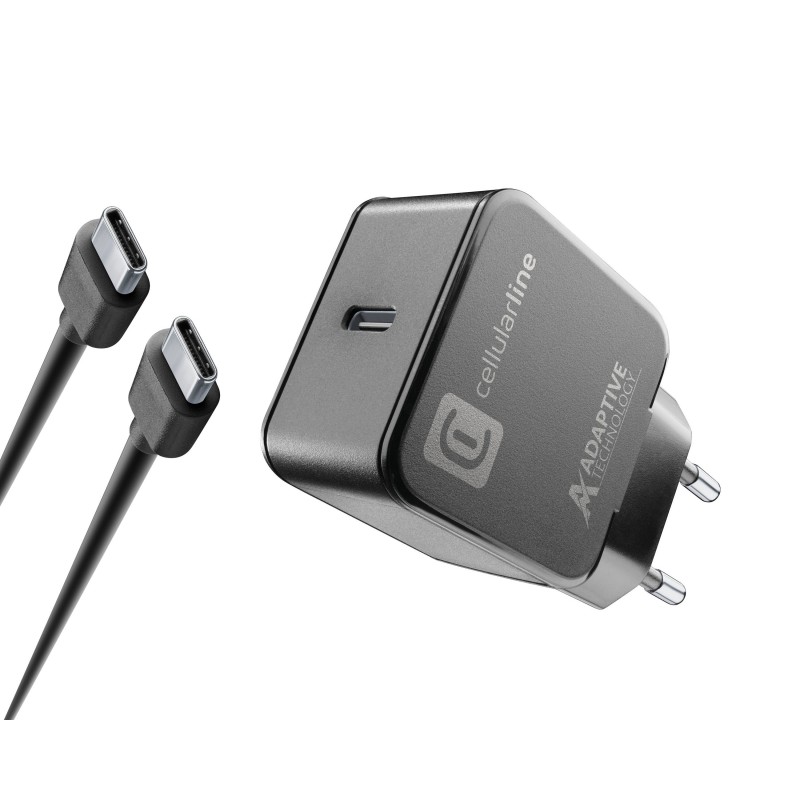 Cellularline USB-C Charger Kit 15W Black Indoor
