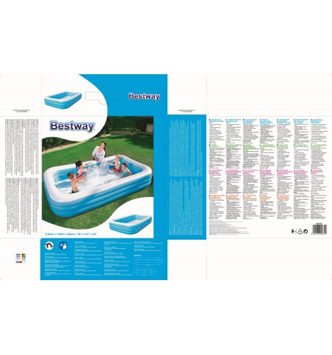 Bestway PISCINE FAMILIALE RECTANGULAIRE - 3.05m x 1.83m x 56cm - bleue