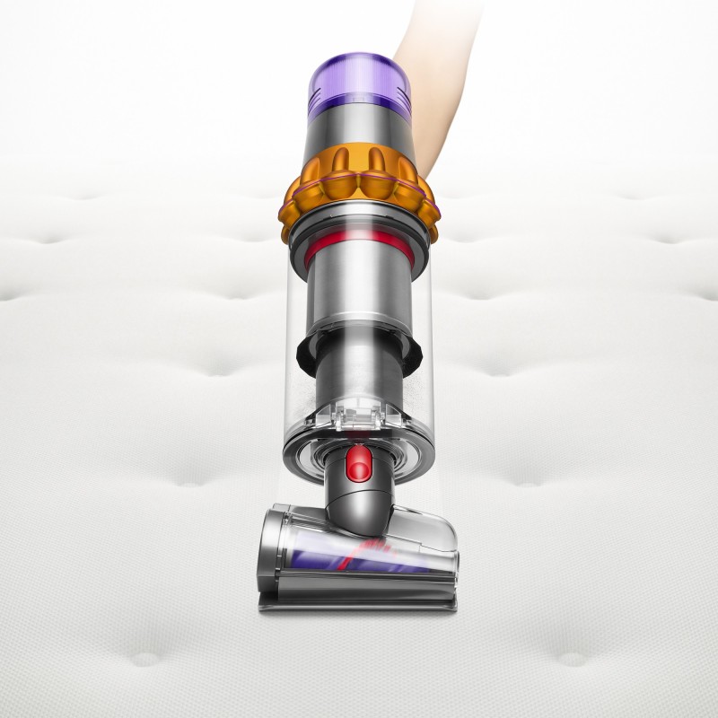 Dyson V15 Detect Absolute Nichel, Acciaio inossidabile, Giallo Senza sacchetto