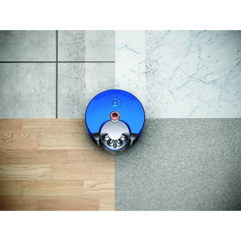 Dyson 360 Heurist aspirapolvere robot 0,33 L Senza sacchetto Blu, Nichel