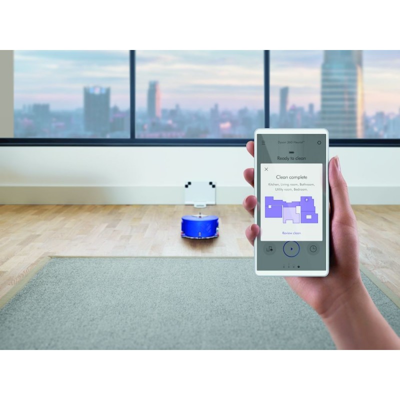 Dyson 360 Heurist robot vacuum 0.33 L Bagless Blue, Nickel