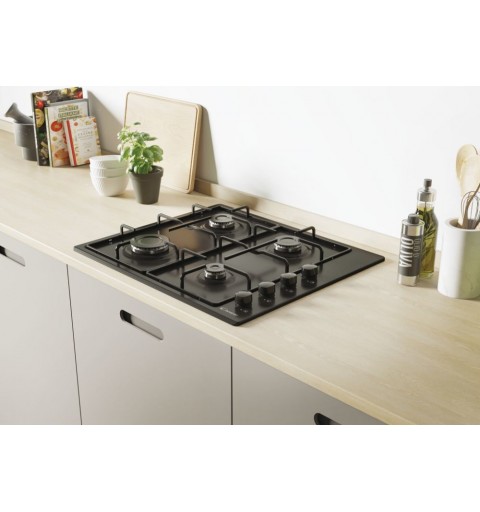 Candy CHW6LBB Black Built-in 60 cm Gas 4 zone(s)