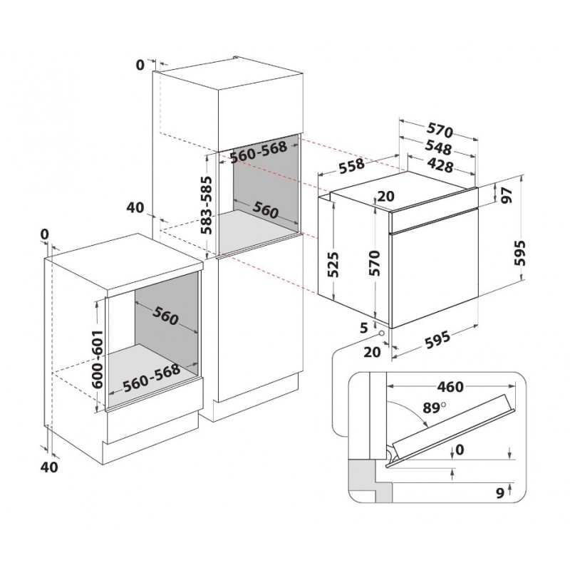 Indesit IGW 620 IX 71 l A+ Edelstahl