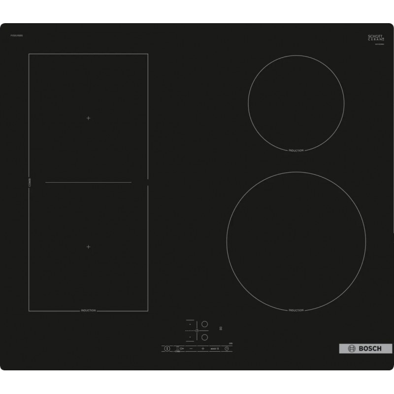 Bosch Serie 4 PVS61RBB5E hobs Negro Integrado 60 cm Con placa de inducción 4 zona(s)