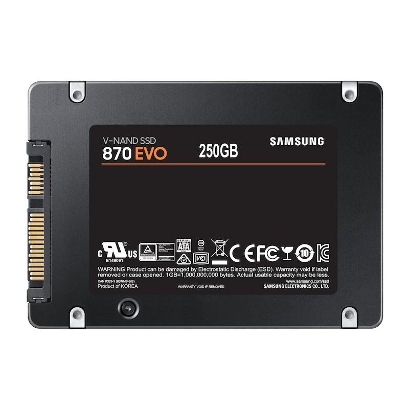 Samsung 870 EVO 2.5" 250 GB Serial ATA III V-NAND