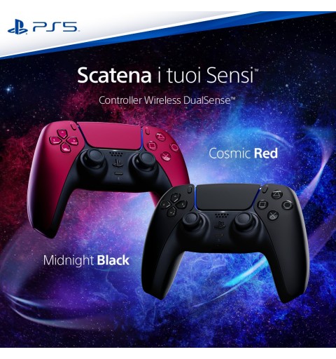 Sony DualSense Noir, Rouge Bluetooth USB Manette de jeu Analogique Numérique PlayStation 5