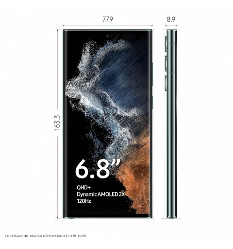 Samsung Galaxy S22 Ultra SM-S908B 17,3 cm (6.8") Double SIM Android 12 5G USB Type-C 12 Go 512 Go 5000 mAh Vert