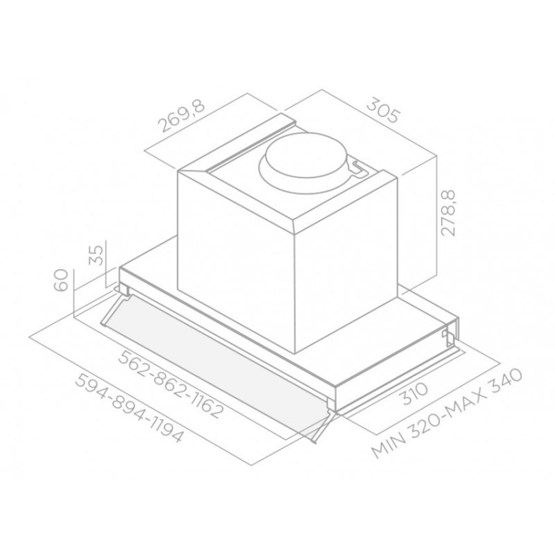 Elica Boxin IX A 90 Eingebaut Edelstahl 430 m³ h E