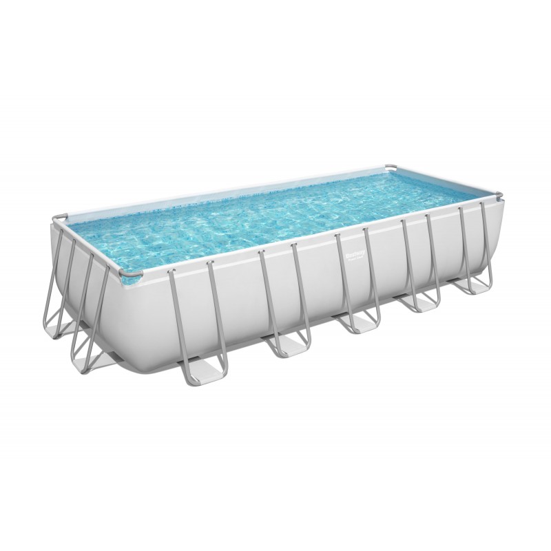 Bestway 5612B Aufstellpool Gerahmter Pool Rechteckig 19281 l Weiß