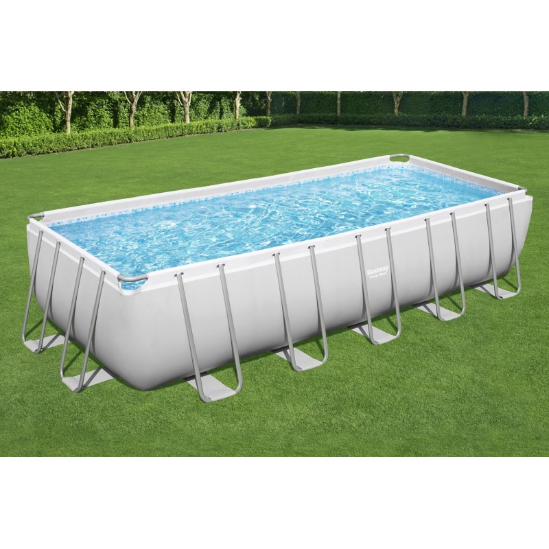 Bestway 5612B Aufstellpool Gerahmter Pool Rechteckig 19281 l Weiß