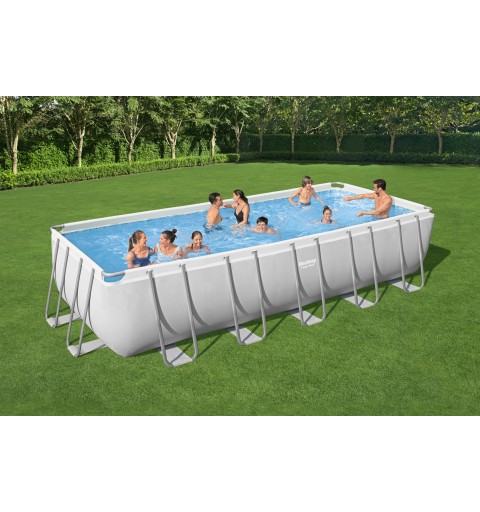 Bestway 5612B Aufstellpool Gerahmter Pool Rechteckig 19281 l Weiß