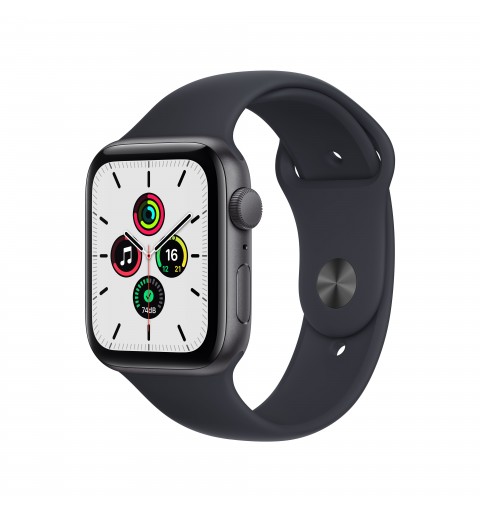 Apple Watch SE GPS, 44mm Cassa in Alluminio Grigio scuro con Cinturino Sport Mezzanotte