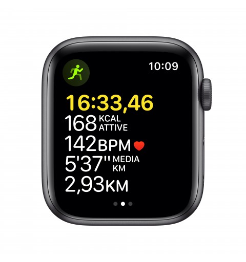 Apple Watch SE GPS, 44mm Cassa in Alluminio Grigio scuro con Cinturino Sport Mezzanotte