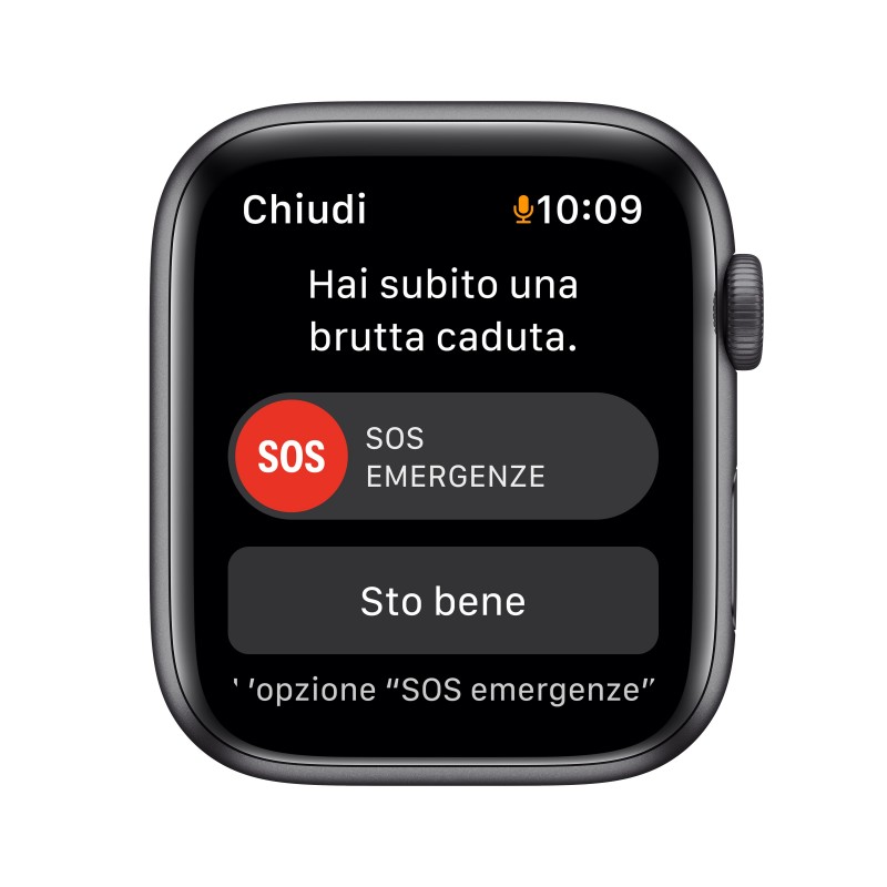 Apple Watch SE GPS, 44mm Cassa in Alluminio Grigio scuro con Cinturino Sport Mezzanotte