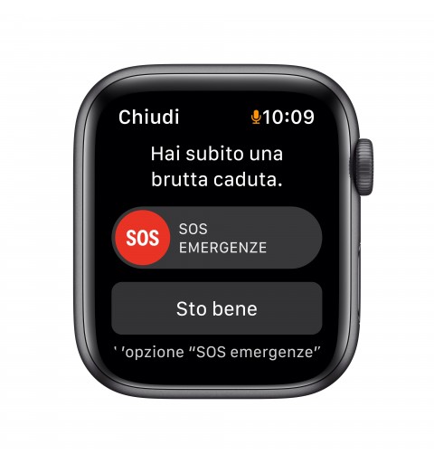 Apple Watch SE GPS, 44mm Cassa in Alluminio Grigio scuro con Cinturino Sport Mezzanotte