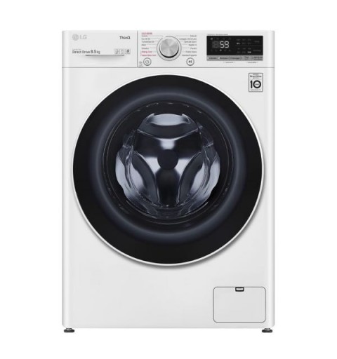 LG F2WV5S8S0E Lavatrice Slim Intelligente AIDD 8.5kg Vapore TurboWash 1200 Giri/min Carica frontale Classe C