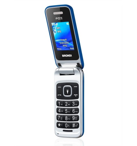 Brondi Fox 4,5 cm (1.77") 74 g Blu, Argento Telefono cellulare basico